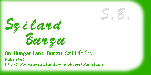 szilard burzu business card